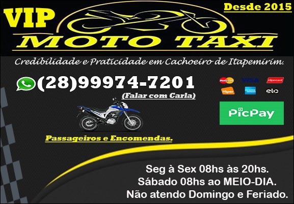 SERVIÇOS DE MOTO TÁXI EM CACHOEIRO DE ITAPEMIRIM -ES