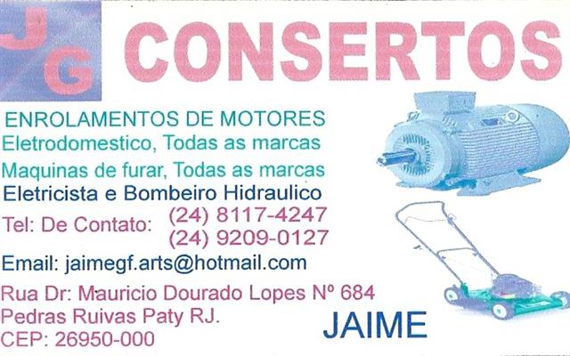 CONSERTOS EM GERAL EM PATY DO ALFERES - JG CONSERTOS