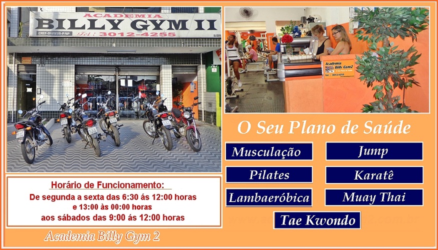 ACADEMIA DE MUSCULAÇÃO EM GUARUJÁ - ACADEMIA BILLY GYM II - SP