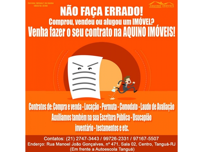 IMOBILIÁRIA EM TANGUÁ - WhatsApp Online - RJ