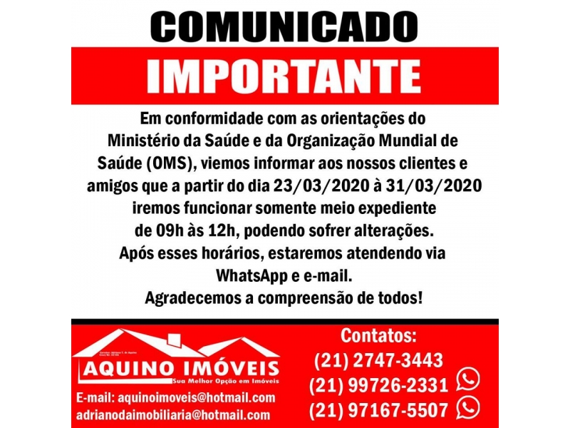 IMOBILIÁRIA EM TANGUÁ - WhatsApp Online - RJ