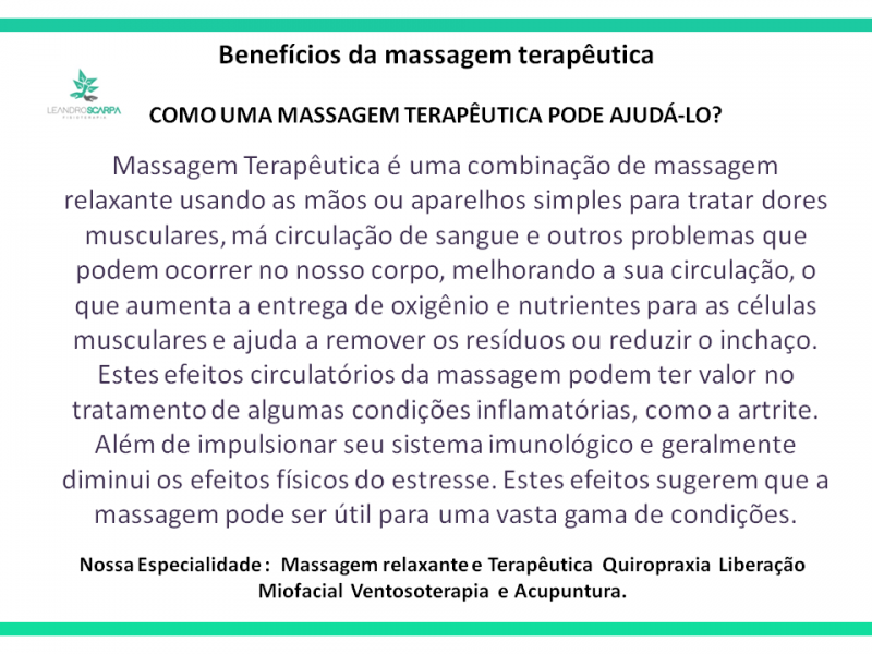 Fisioterapia em Florianópolis no Consultório ou á Domicílio Leandro Scarpa 
