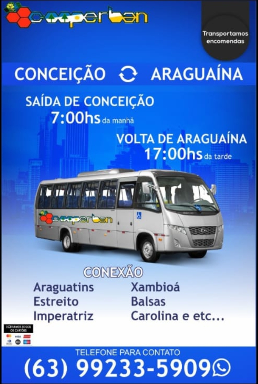 Passagens para Araguaína em Conceição do Araguaia. VAN DO ROBERTO 