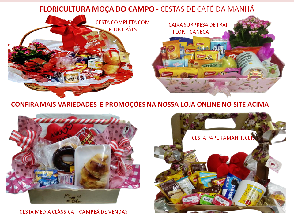 Cesta de Café da Manhã em Santos Variedades Floricultura
