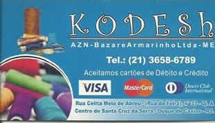 ARMARINHO E AVIAMENTOS EM SANTA CRUZ DA SERRA - KODESH