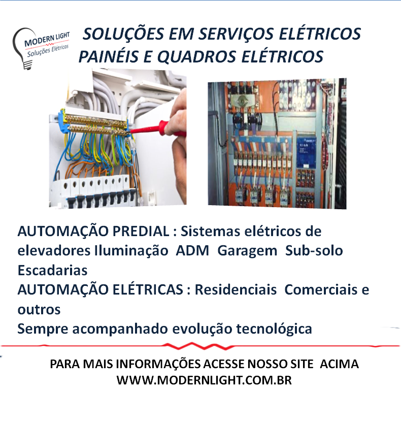 Eletricista Serviços Elétricos em São Vicente Modern Light Soluções