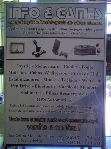 LOJA DE GAMES E INFORMATICA EM SANTA CRUZ DA SERRA DUQUE DE CAXIAS - INFO GAMES - RJ