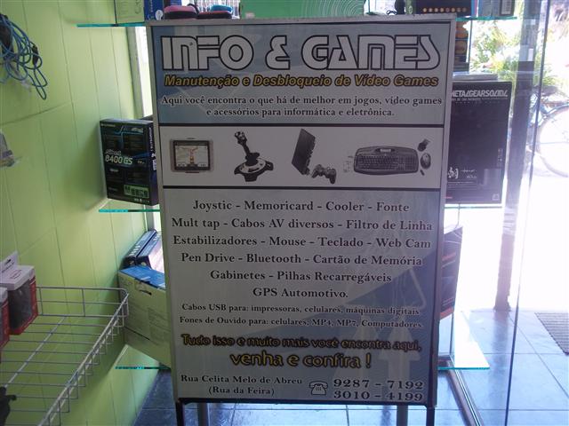 LOJA DE GAMES E INFORMATICA EM SANTA CRUZ DA SERRA DUQUE DE CAXIAS - INFO GAMES - RJ