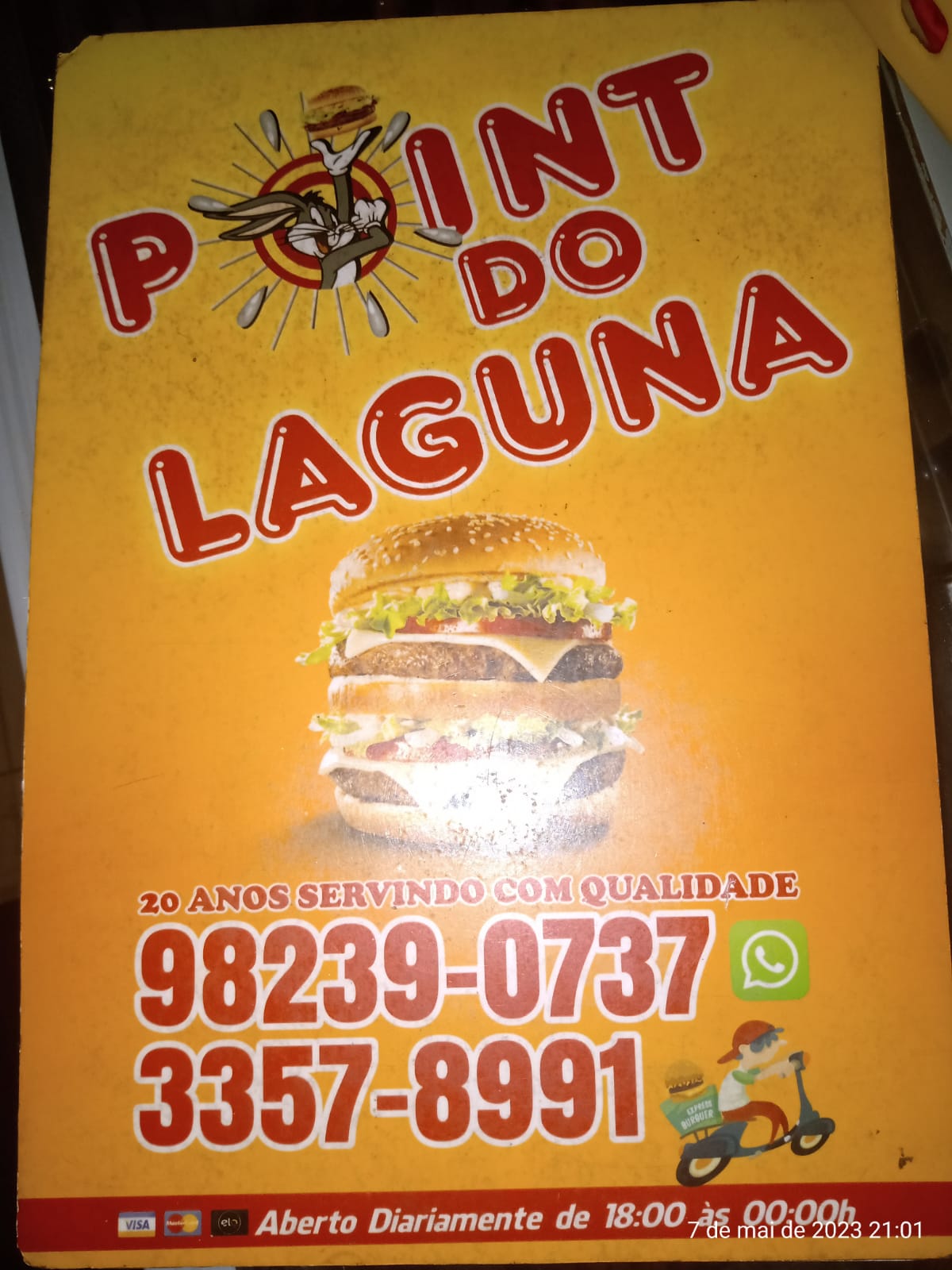 ENTREGA DE LANCHES EM JARDIM LAGUNA- MG