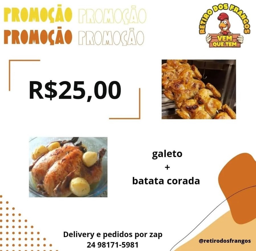 DISK ENTREGA GALETO EM VOLTA REDONDA RJ