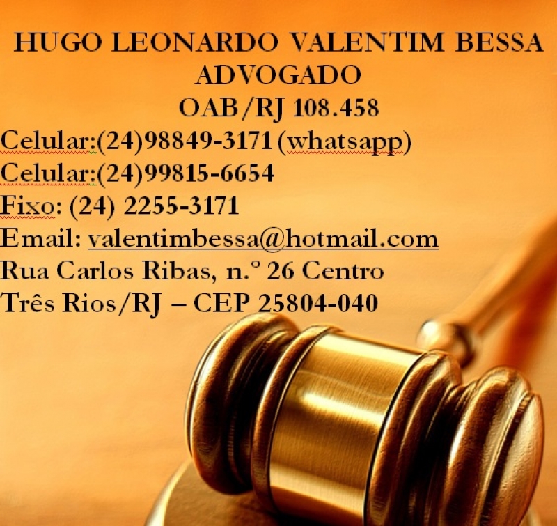 Hugo Leonardo Valentim Bessa Advogado e Correspondente Jurídico