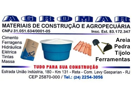 TELHA E MATERIAL DE CONSTRUÇÃO EM COMENDADOR LEVY GASPARIAN