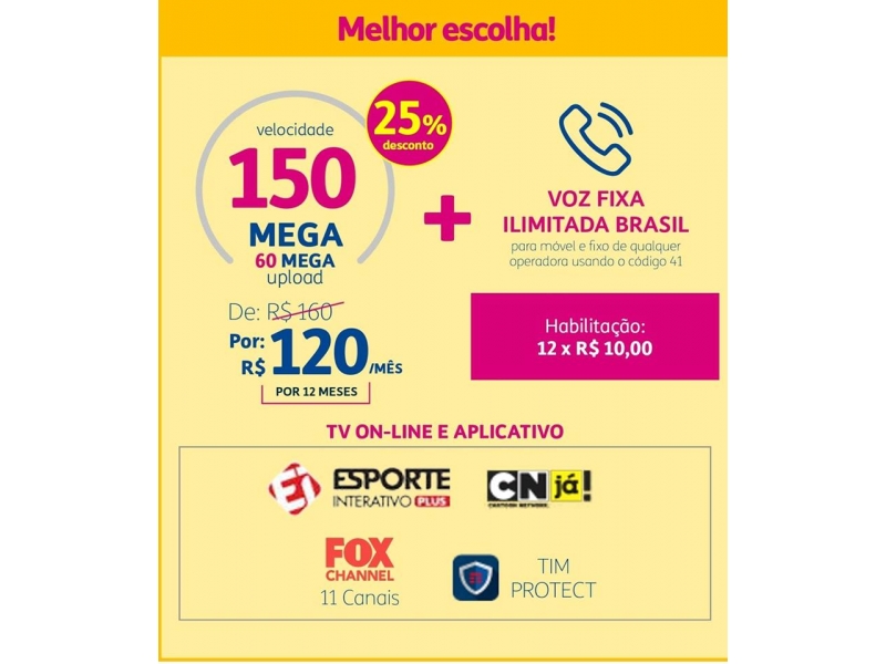 Tim Live Internet em Macaé - Melhor Fibra - RJ