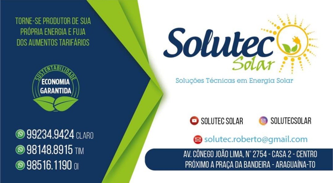 Energia Solar em Araguaína. SOLUTEC SOLAR