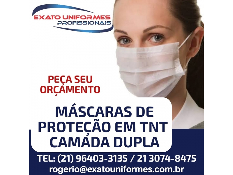 MÁSCARA DE PROTEÇÃO COM CAMADA DUPLA EM DUQUE DE CAXIAS - RJ 