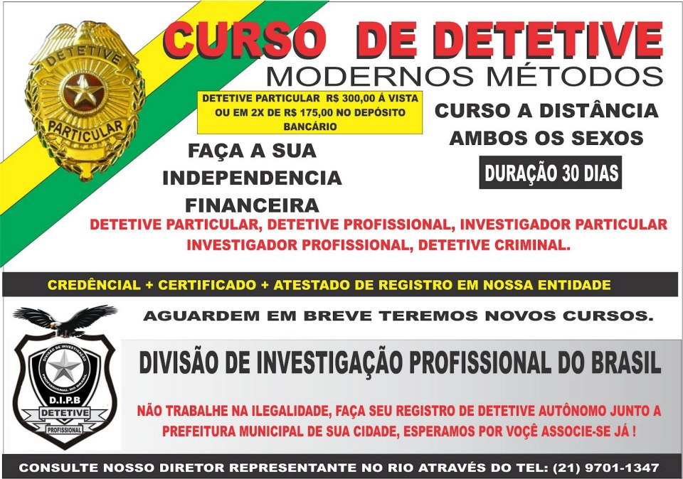 CURSO DE DETETIVE EM PETROPOLIS