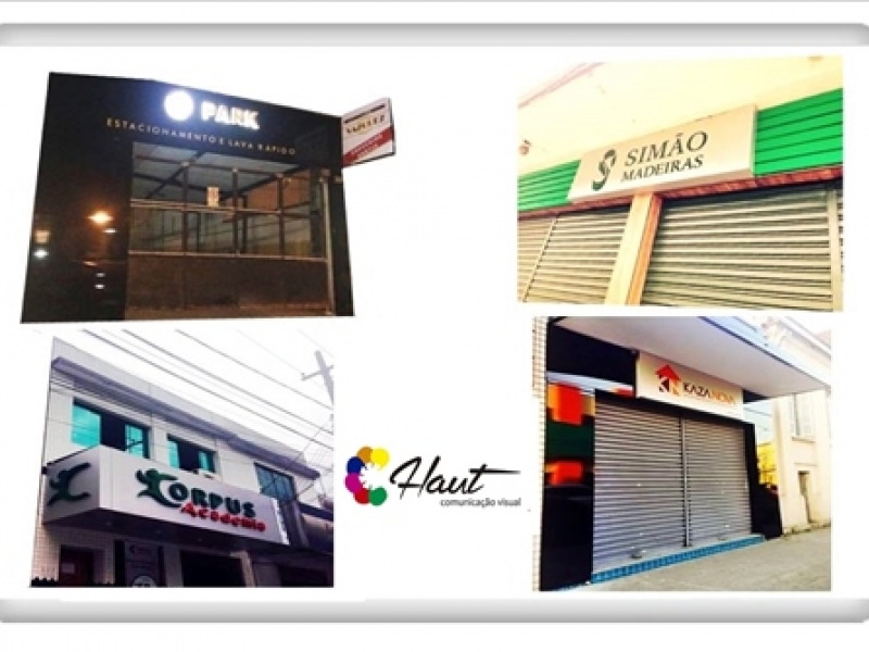 Placas Luminosos Fachadas para lojas em Camburi