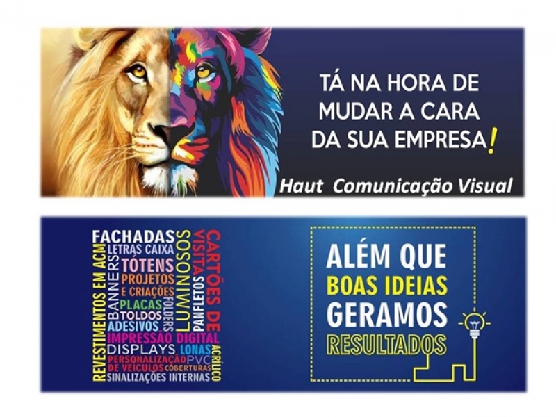 Placas Luminosos Fachadas para lojas em Camburi