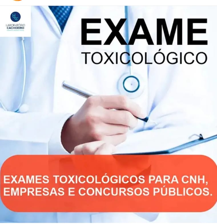 EXAMES TOXICOLÓGICOS PARA CNH EM CACHOEIRO DE ITAPEMIRIM - ES 