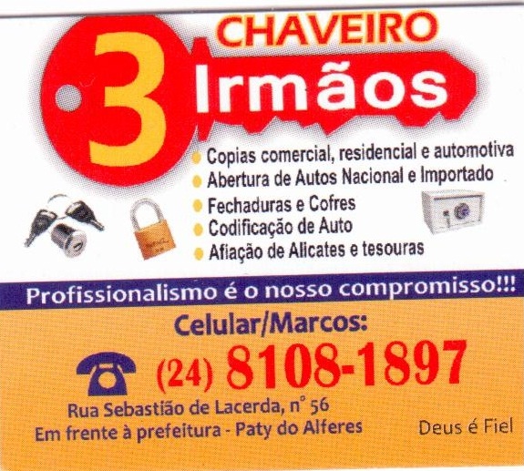 Chaveiro 3 Irmãos