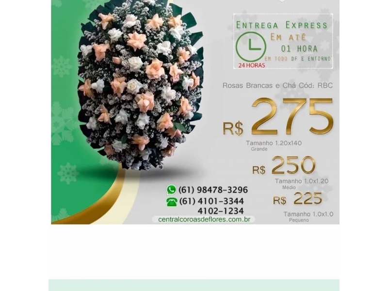 VENDA E ENTREGA DE COROA DE FLORES EM CRUZEIRO NOVO - FLORAGIL - DF 