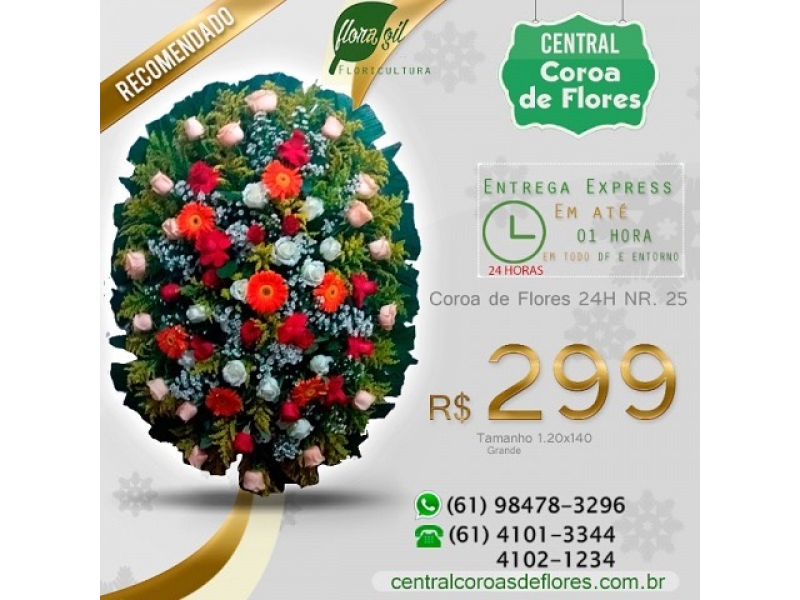 VENDA E ENTREGA DE COROA DE FLORES EM CRUZEIRO NOVO - FLORAGIL - DF 