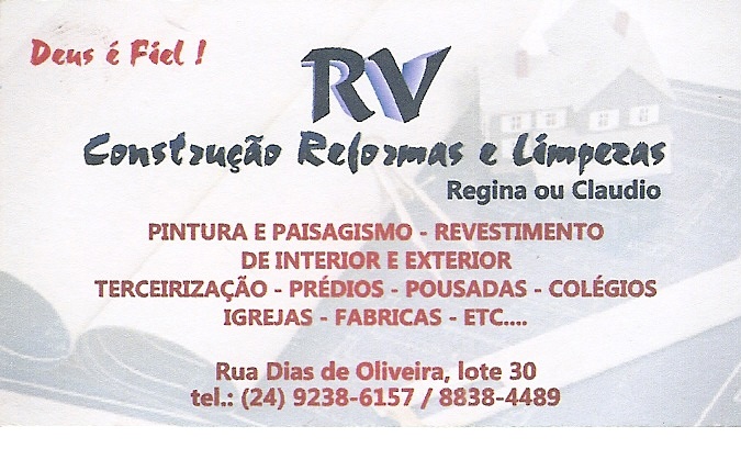 REFORMAS E LIMPEZAS EM PETROPOLIS - RV CONSTRUÇÕES - RJ