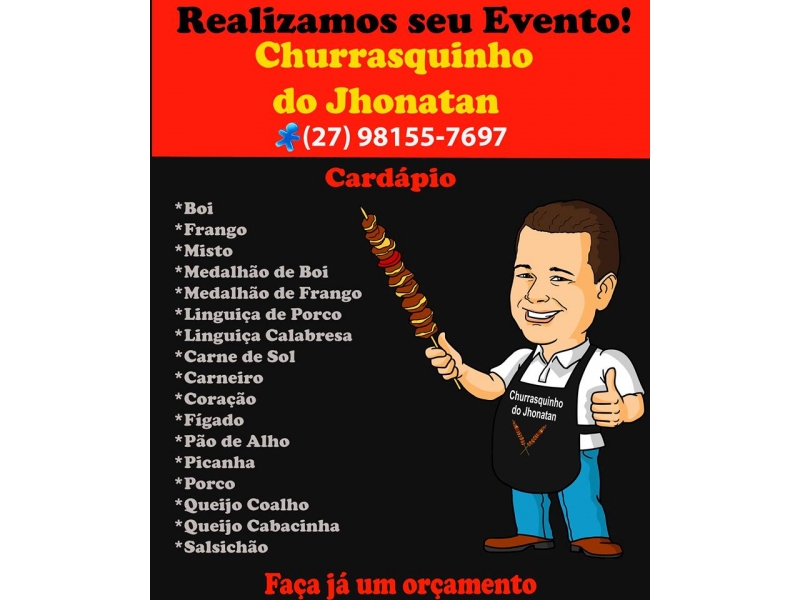 CHURRASQUINHO PARA EVENTOS EM VITÓRIA ES - CHURRASQUINHO DO JHONATAN