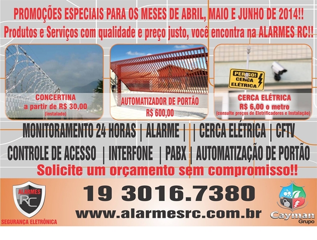 ALARMES RC - PORTAO ELETRONICO EM INDAIATUBA - SP