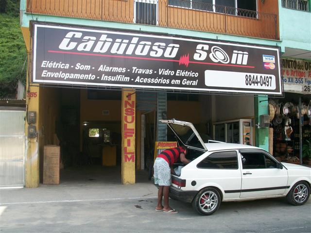 SOM E ALARMES AUTOMOTIVOS EM MAGE - CABULOSO SOM - RJ