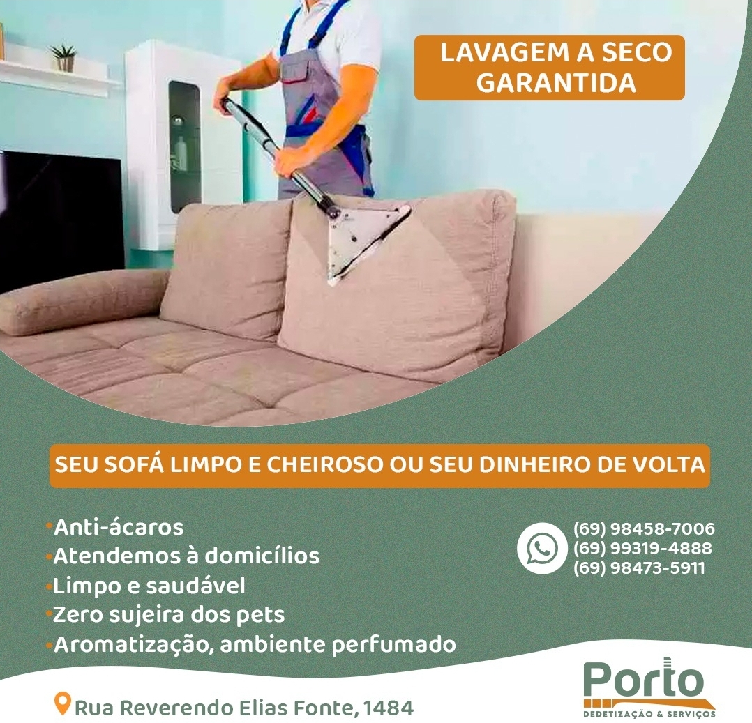 Lavagem a Seco em Porto Velho - PORTO Dedetização e Serviços 