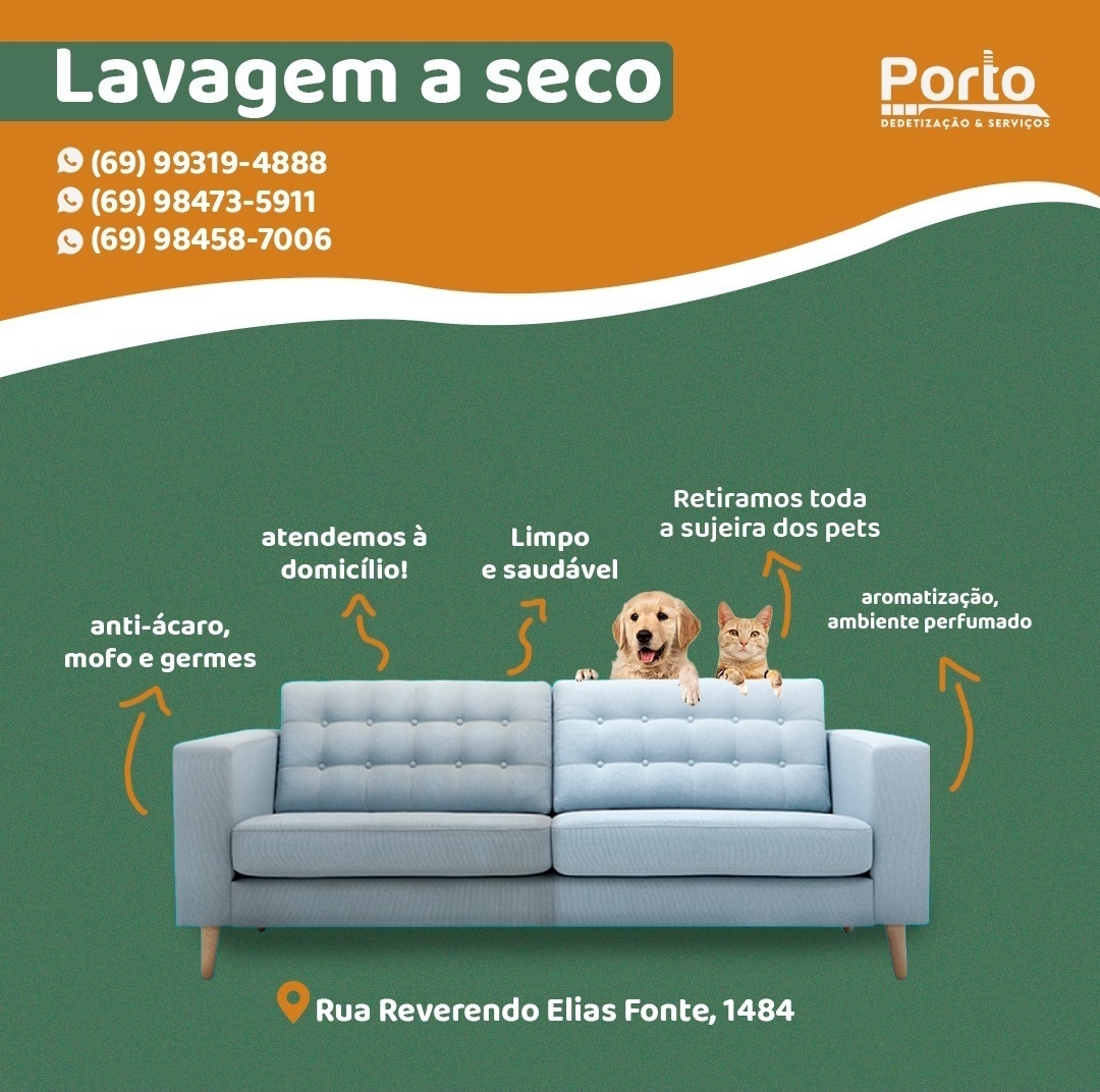 Lavagem a Seco em Porto Velho - PORTO Dedetização e Serviços 