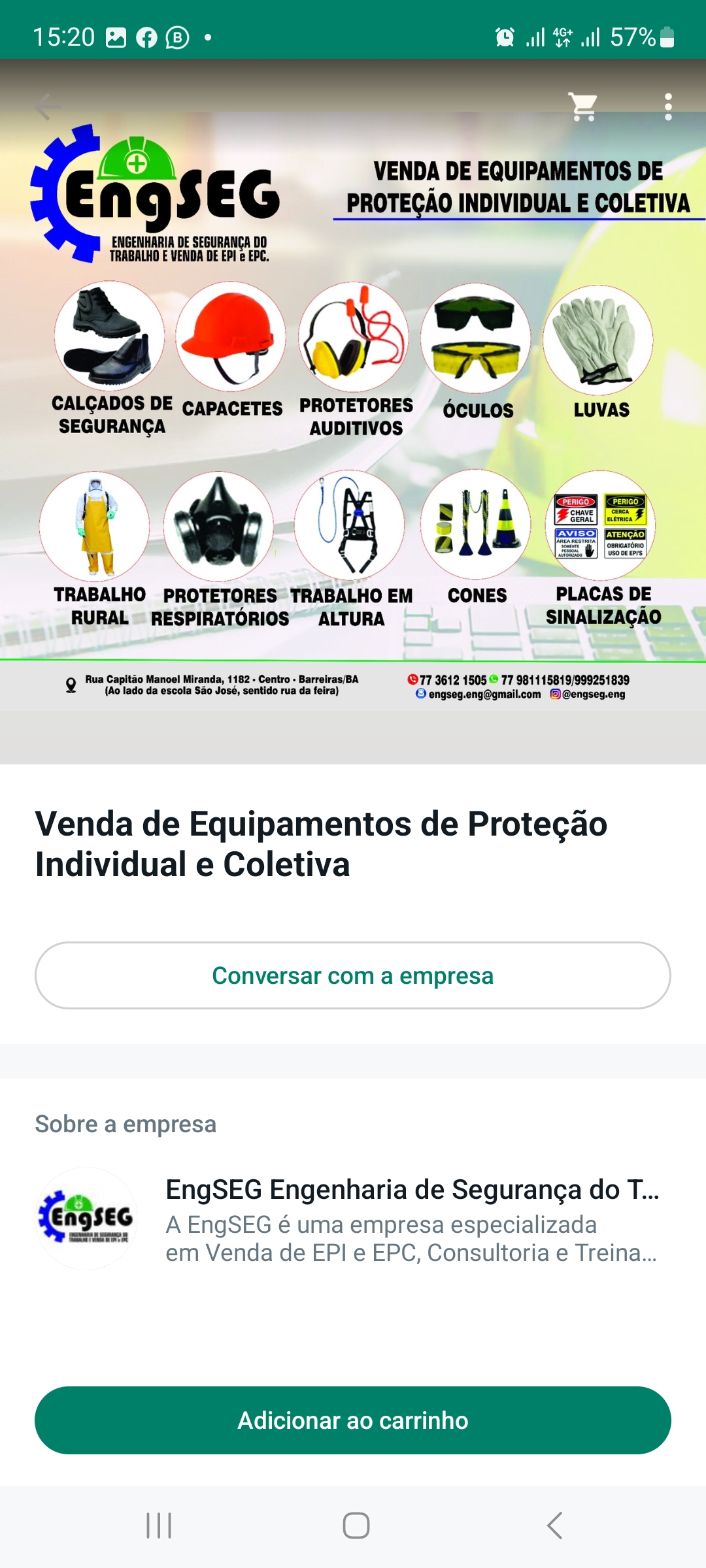 EPI -EQUIPAMENTO DE PROTEÇÃO INDIVIDUAL EM BARREIRAS BA