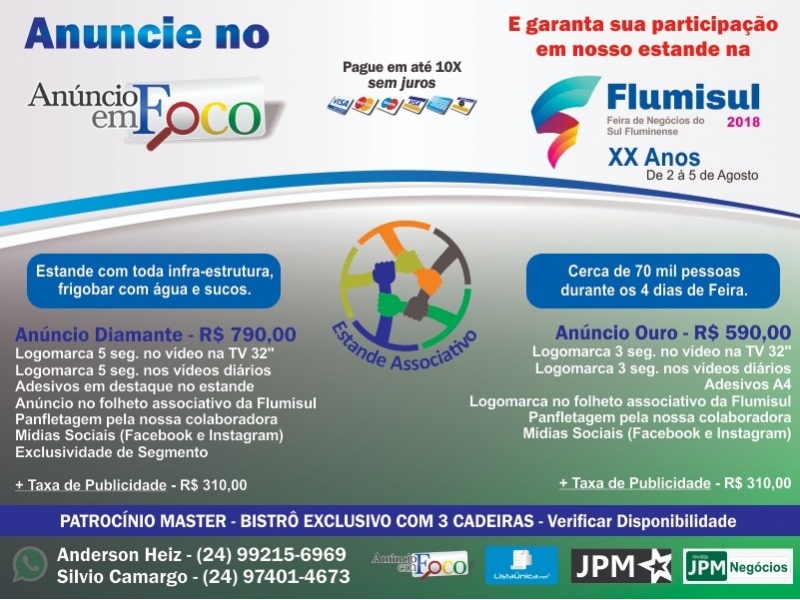 ESTANDE ASSOCIATIVO - ANUNCIO EM FOCO