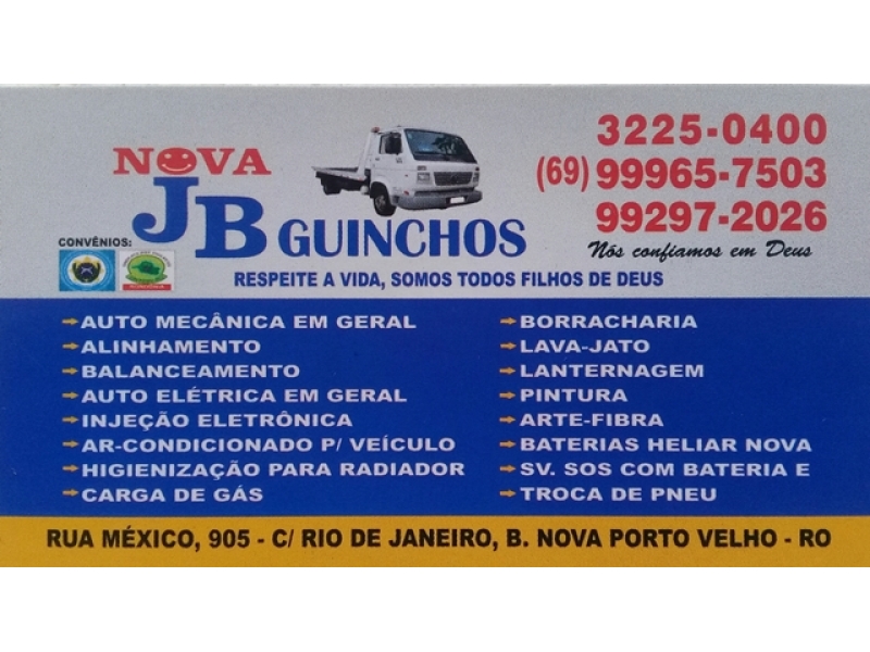 Mecânica e Elétrica em Porto Velho - JB GUINCHOS