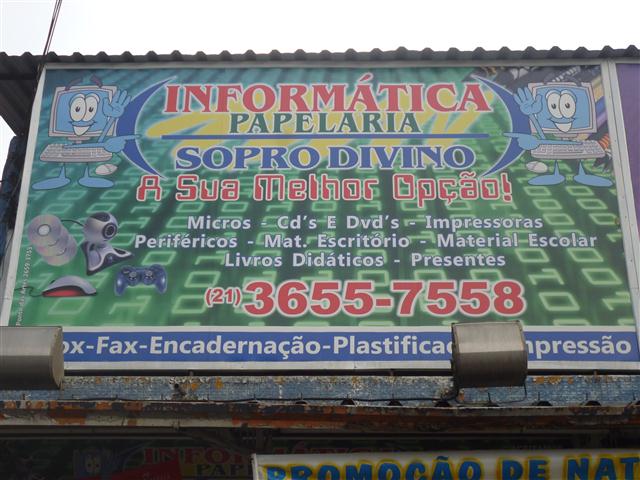 LOJA DE INFORMATICA EM FRAGOSO MAGE - SOPRO DIVINO - RJ