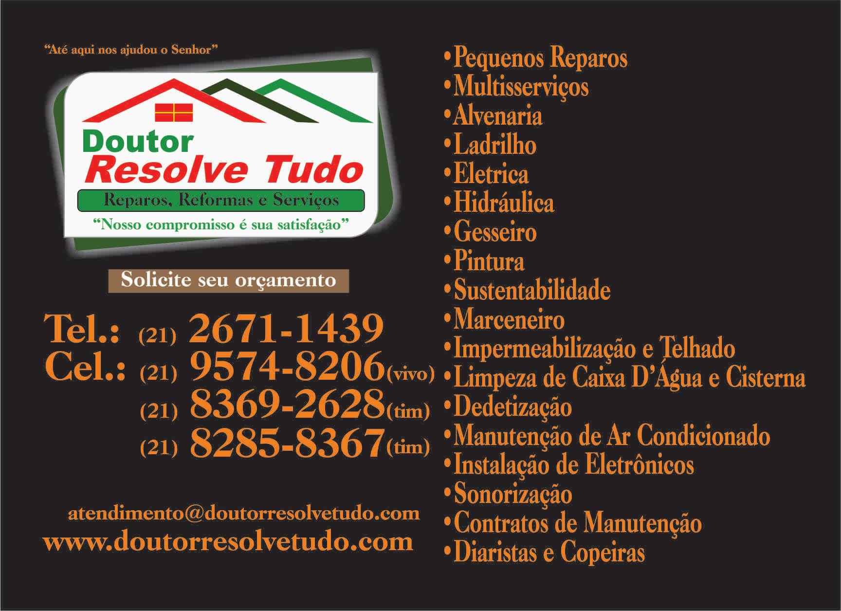 MANUTENCAO RESIDENCIAL EM DUQUE DE CAXIAS - DOUTOR RESOLVE TUDO - RJ