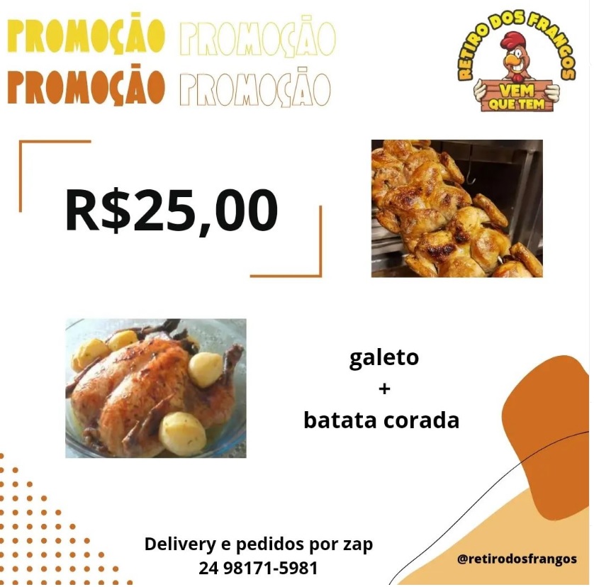 DISK ENTREGA FRANGO ASSADO EM MARIANA TORRES RJ