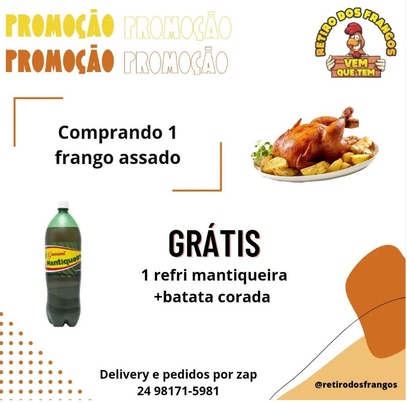 DISK ENTREGA FRANGO ASSADO EM MARIANA TORRES RJ