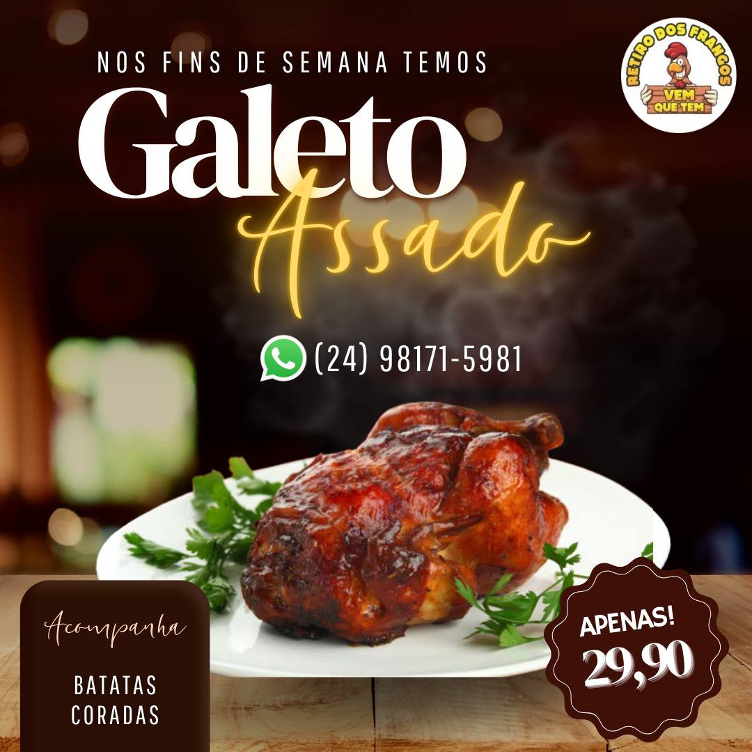 DISK ENTREGA FRANGO ASSADO RETIRO RJ