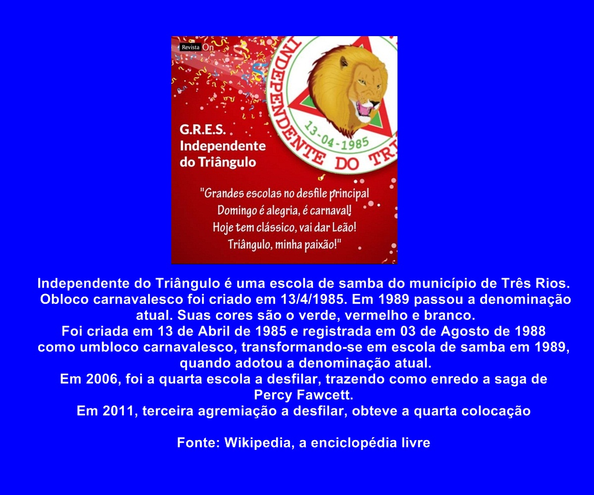 PROGRAMAÇÃO DO CARNAVAL DE TRÊS RIOS - RJ