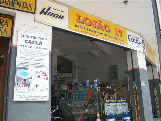 MATERIAIS DE CONSTRUÇÃO NO BINGEN EM PETROPOLIS - LOJÃO 17 - RJ