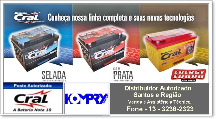 Baterias em Santos - Kompry Baterias em Santos SP