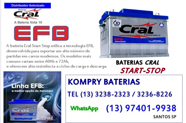 Baterias em Santos - Kompry Baterias em Santos SP