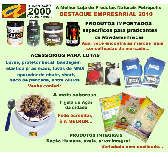 PRODUTOS NATURAIS EM PETROPOLIS - ALIMENTAÇÃO 2000 - RJ