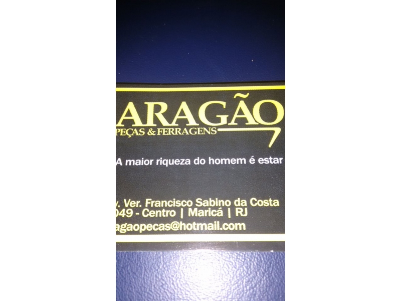FERRAGENS EM MARICÁ - ARAGÃO PEÇAS E FERRAGENS - RJ 