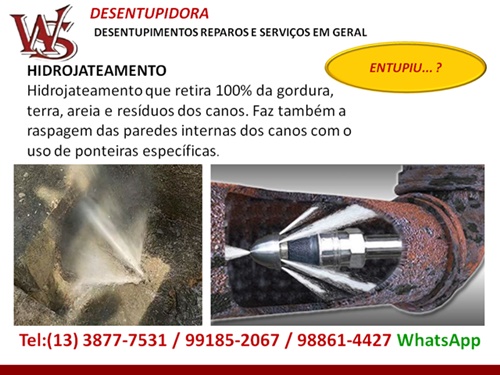 Entupiu ? A Gente Resolve! Rápido Sem Quebra-quebra Desentupidora WS Santos Orçamento gratuito Fale conosco
