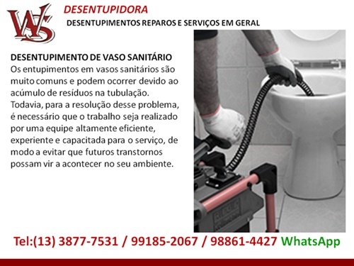 Entupiu ? A Gente Resolve! Rápido Sem Quebra-quebra Desentupidora WS Santos Orçamento gratuito Fale conosco