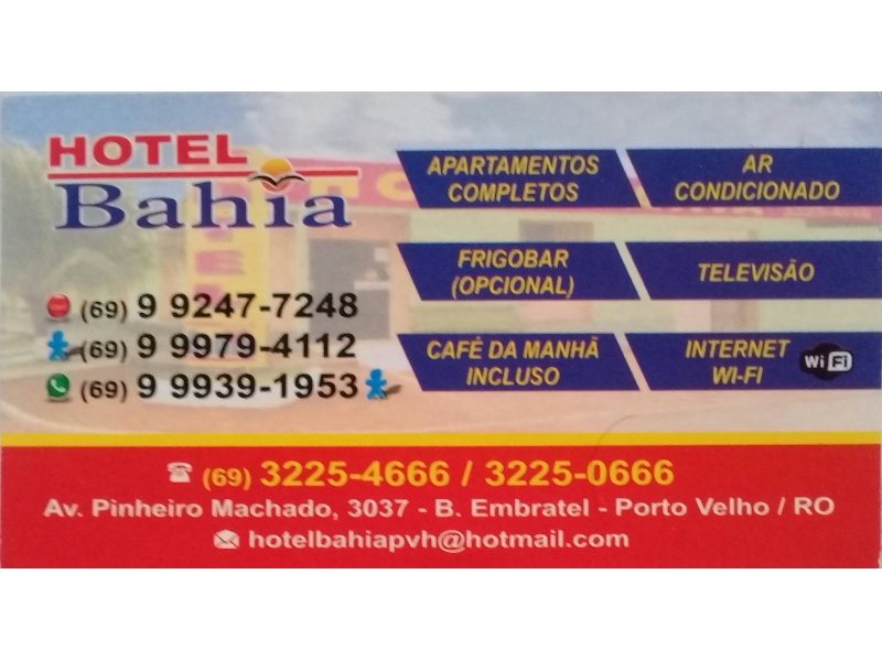 Hotel Popular em Porto Velho - Hotel Bahia 