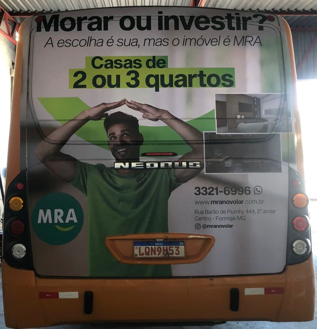 PROPAGANDA EM ÔNIBUS FORMIGA - MG